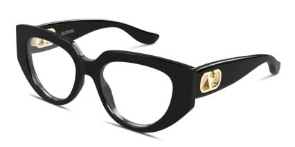 Valentino VG0004O Shiny Black glasses - Shiny Black - Angle View