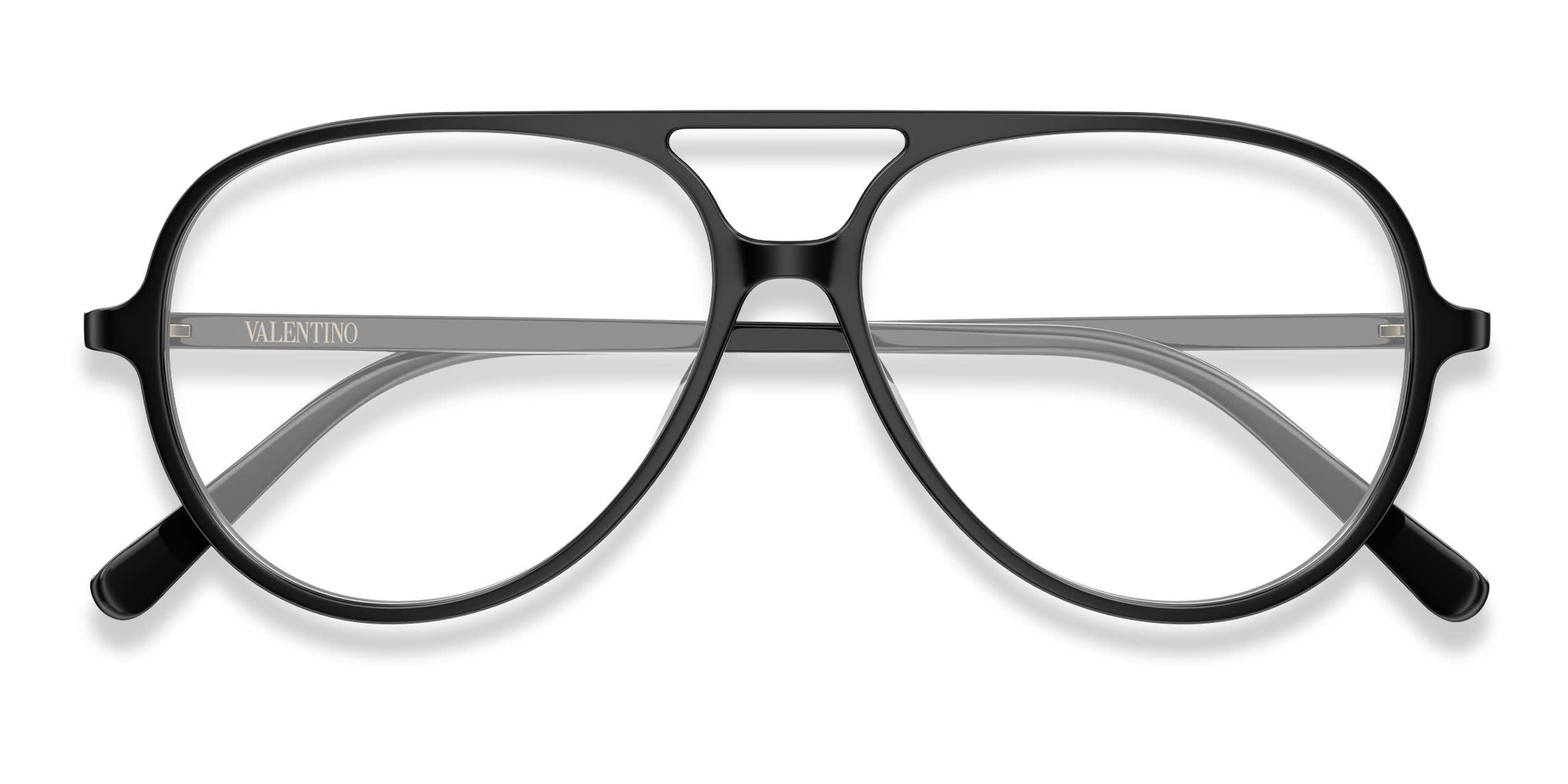 Valentino VG0023O Shiny Black glasses - Shiny Black - Frontal View