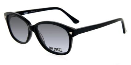 Muse Charlie Black NA glasses - Black - Angle View