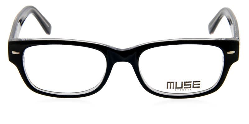 Muse Lane Black, Clear glasses - Black / Clear - Frontal View