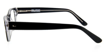 Muse Lane Black, Clear glasses - Black / Clear - Side View