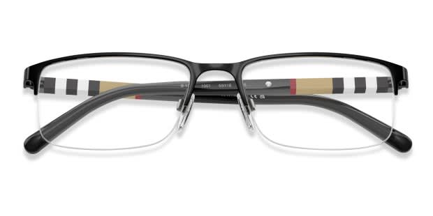 Burberry BE1282 Black Eyeglasses | Includes FREE Rx Lenses