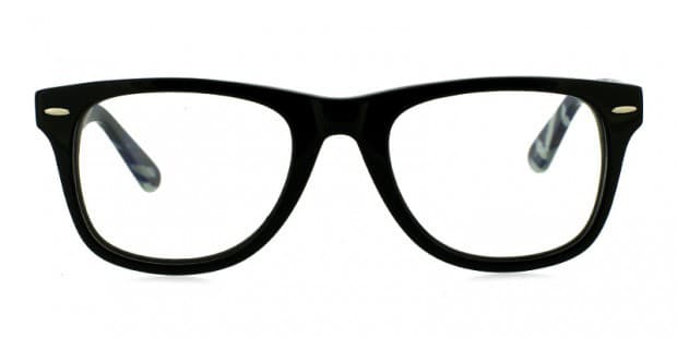 Muse M Classic Black w/Camo Blue glasses - Multicolor / Shiny Black - Frontal View