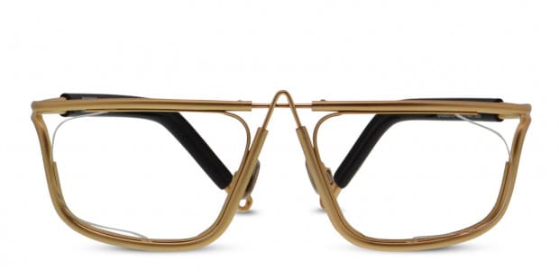 PQ By Ron Arad Shoreditch High Street Gold Black Prescription Eyeglasses