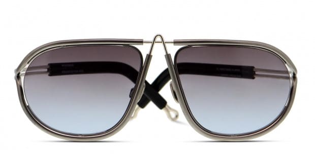 PQ By Ron Arad Oxford Circus Silver Black Prescription Sunglasses