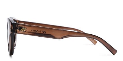 Le Specs Majestic Brown glasses - Brown - Side View