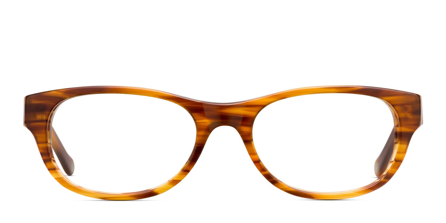 Muse M1215 Brown Stripe glasses - Brown - Frontal View