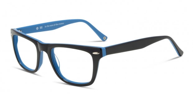 Black and blue store glasses
