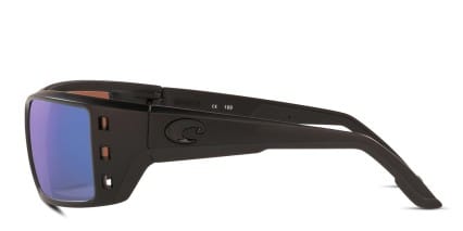 Costa Del Mar 6S9022 Permit Matte Black, Green glasses - Matte Black / Green - Side View