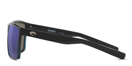 Costa Del Mar Rincon Shiny Black, Blue glasses - Blue / Shiny Black - Side View