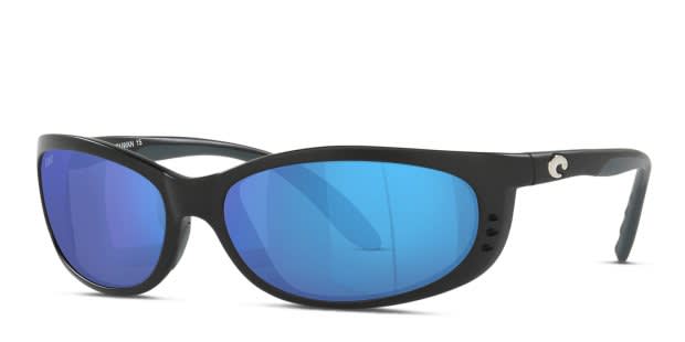 Costa Del Mar Ballast Sunglasses For Men - Black Frame With Blue Mirror 580 Plastic Lens, Polarized, 59.6mm - View #8