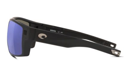 Costa Del Mar 6S9034 Diego Matte Black, Blue glasses - Matte Black / Blue - Side View