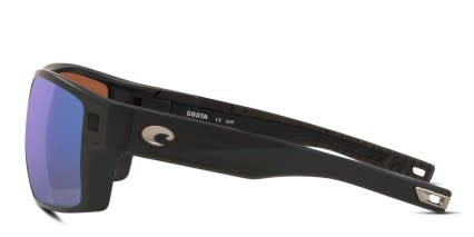 Costa Del Mar 6S9034 Diego Matte Black, Green glasses - Matte Black / Green - Side View