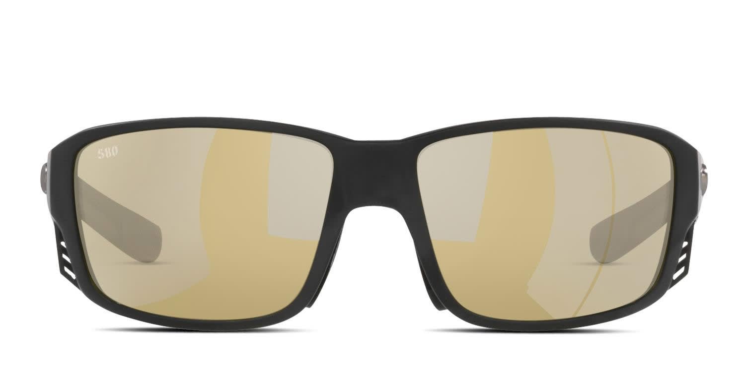 Costa Del Mar 6S9105 Tuna Alley Pro Matte Black, Yellow glasses - Matte Black / Yellow - Frontal View