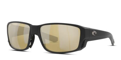 Costa Del Mar 6S9105 Tuna Alley Pro Matte Black, Yellow glasses - Matte Black / Yellow - Angle View