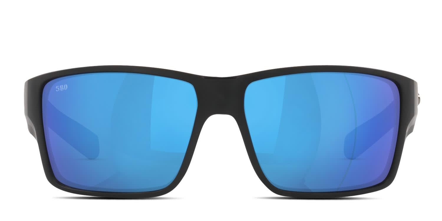Costa Del Mar 6S9080 Reefton Pro Matte Black, Blue glasses - Matte Black / Blue - Frontal View