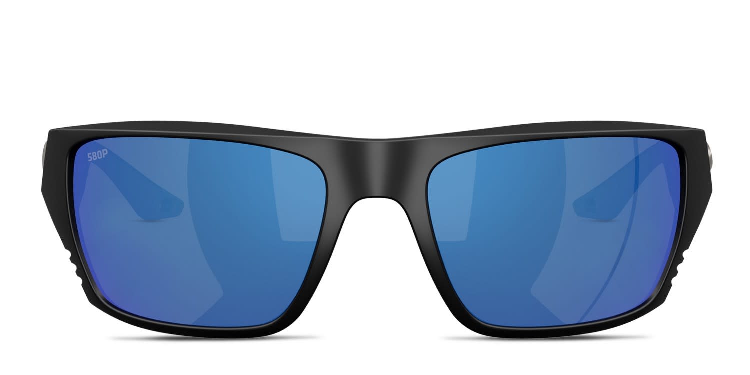 Costa Del Mar 6S9118 Finlet Black glasses - Black / Blue - Frontal View