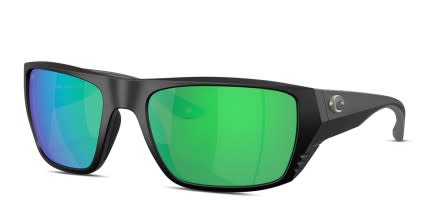 Costa Del Mar 6S9118 Finlet Matte Black, Green glasses - Black / Green - Angle View