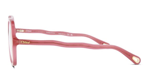Chloé ノーカラージャケット ピンク Chloe CH0091O Pink Prescription Eyeglasses