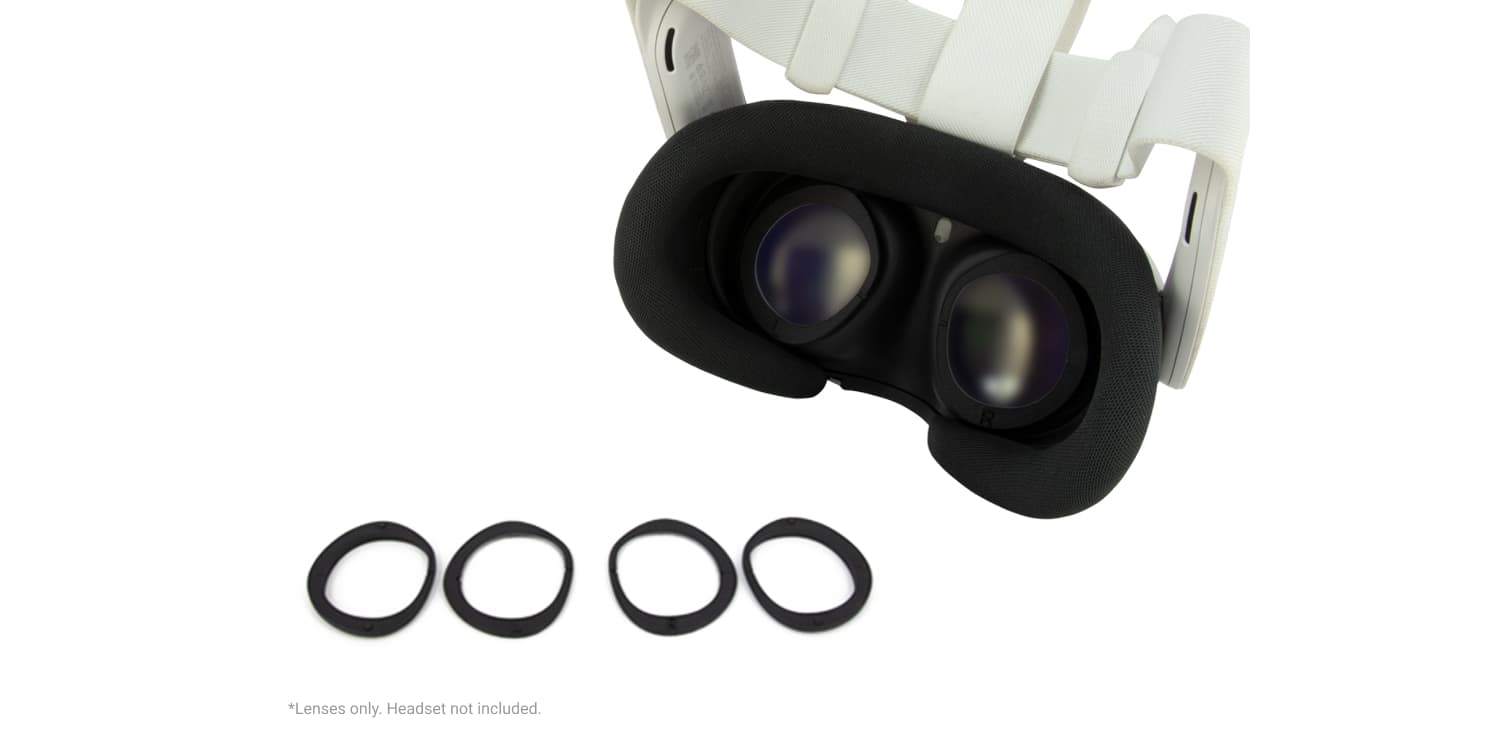 Lenses for Oculus Meta Quest 3 glasses - White - Frontal View