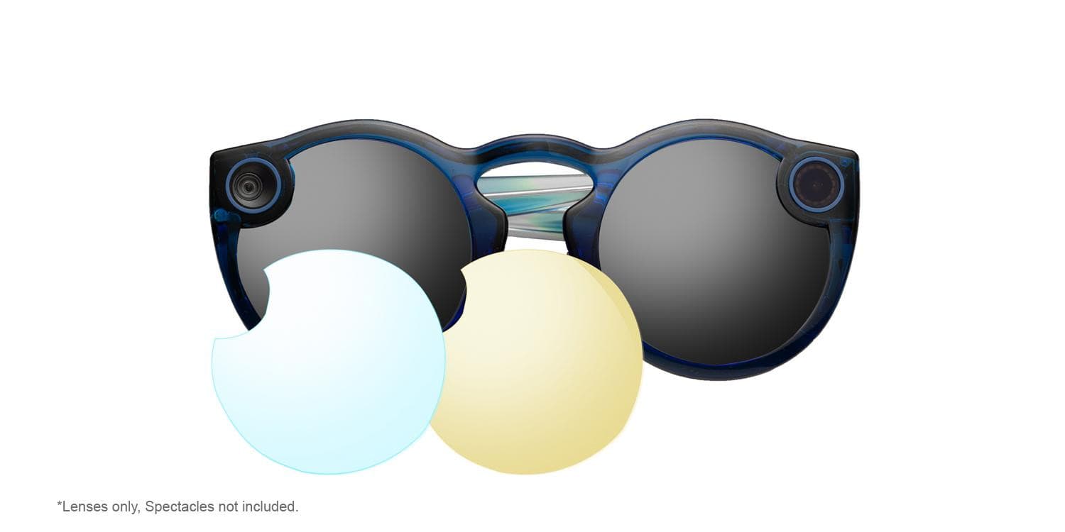 Lenses for Spectacles glasses - Black - Frontal View