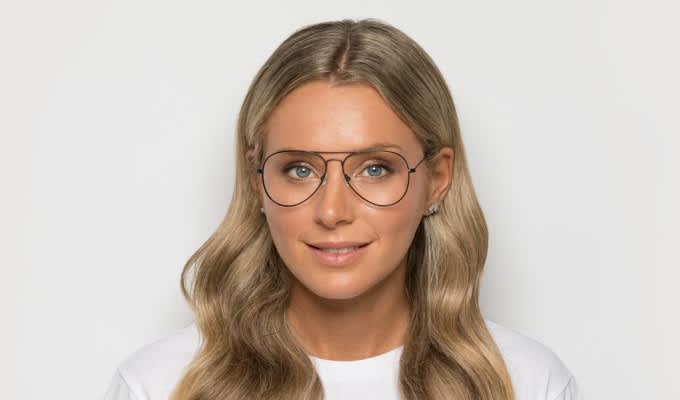 mebiuse⭐ Ottoto Ellsworth Shiny Black Eyeglasses | Includes FREE Rx