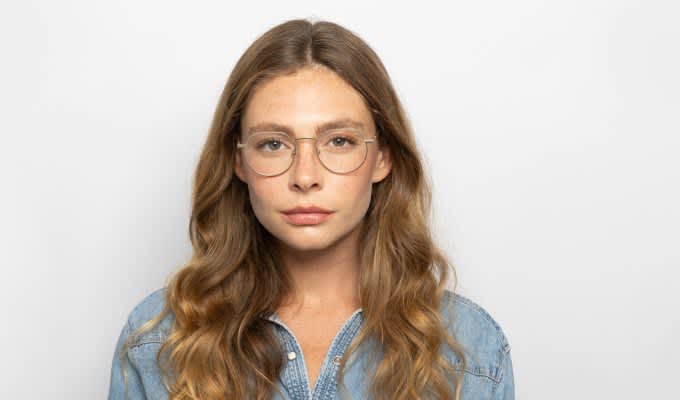 Ottoto Jrue Gold Prescription Eyeglasses