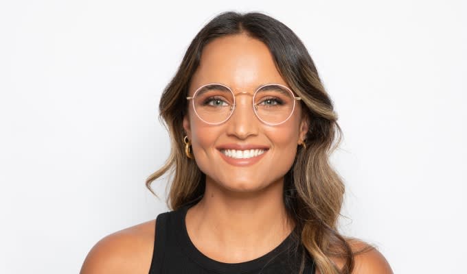 Ottoto Allium Pink w/Gold Prescription Eyeglasses