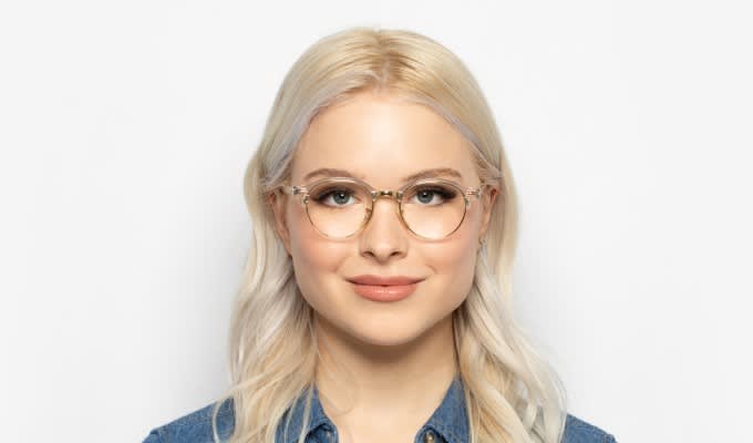 Ray ban round 2025 clear glasses