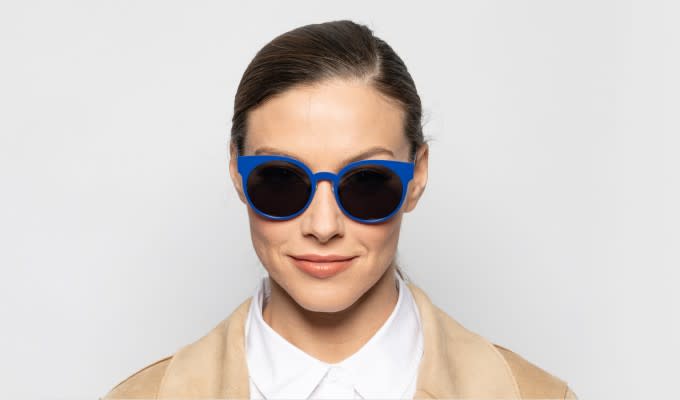 Muse X Hilary Duff Jane Blue Prescription Sunglasses - 50% Off Lenses