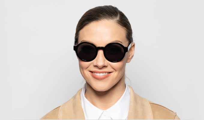 Muse X Hilary Duff Anna Shiny Black Prescription Sunglasses - 50