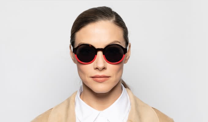 Muse X Hilary Duff Anna Tortoise, Red Prescription Sunglasses - 50