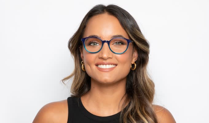 Muse Gladys Blue Eyeglasses | Includes FREE Rx Lenses