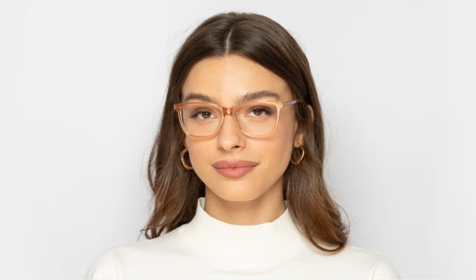 Muse Nancy Brown/Glitter Eyeglasses | Includes FREE Rx Lenses