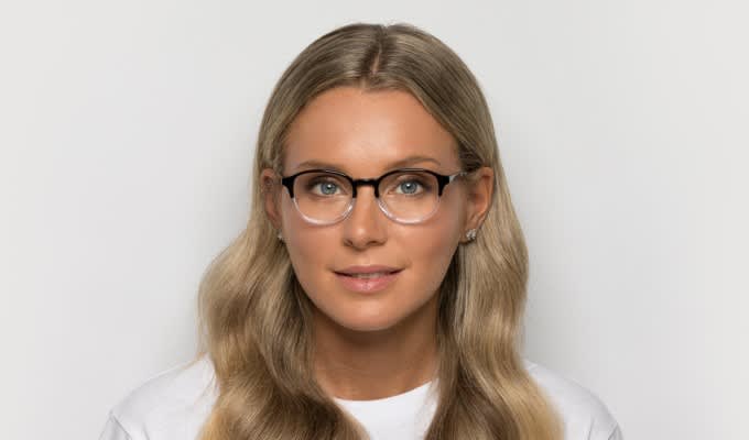 Ottoto Nataly Black w/Clear Prescription eyeglasses