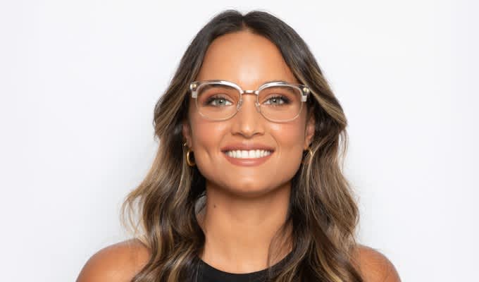 Muse Elliot Clear/Gold Eyeglasses | Includes FREE Rx Lenses