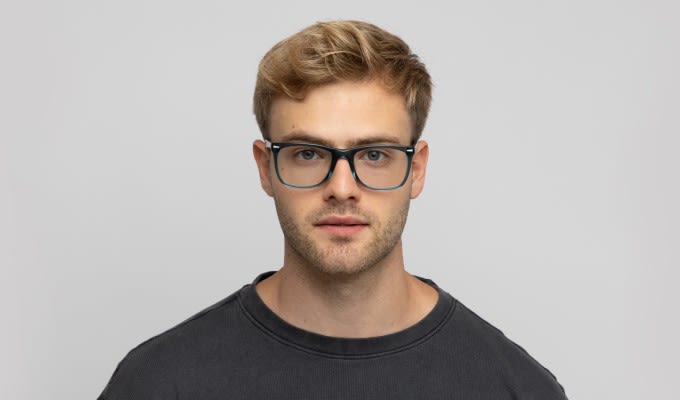 Muse Gilford Blue/Clear Eyeglasses | Includes FREE Rx Lenses