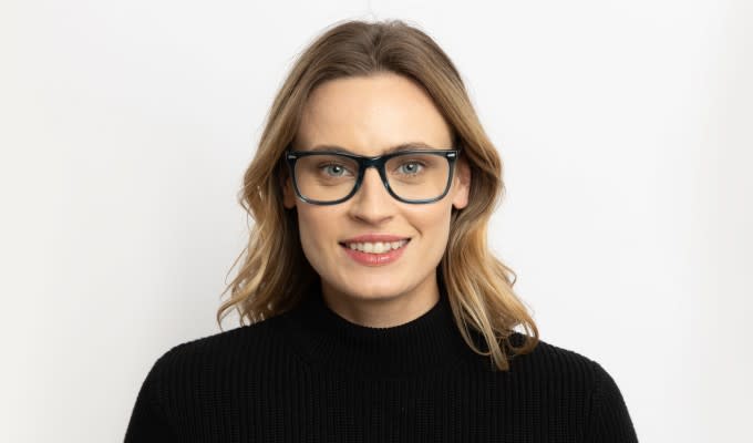 Muse Gilford Blue/Clear Eyeglasses | Includes FREE Rx Lenses