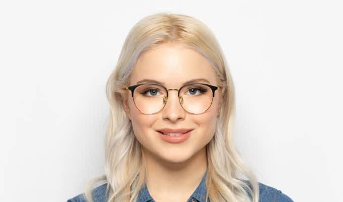 Ottoto Talinum Black/Gold Eyeglasses | Includes FREE Rx Lenses