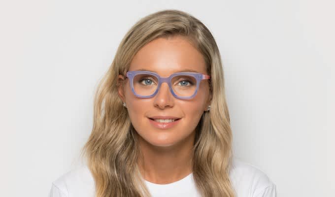 Muse X Hilary Duff Clara Blue w/Pink Prescription Eyeglasses