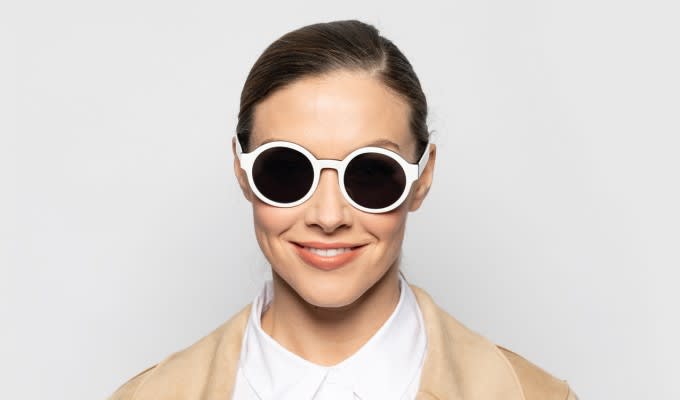 Muse X Hilary Duff Anna White, Black Prescription Sunglasses - 50
