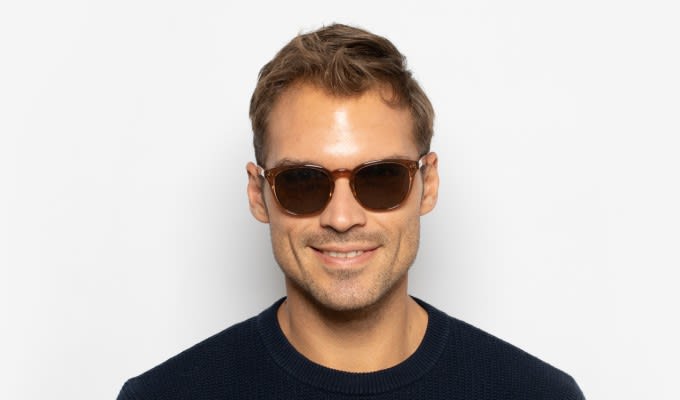 Muse Amity Brown, Clear Prescription Sunglasses - 50% Off Lenses