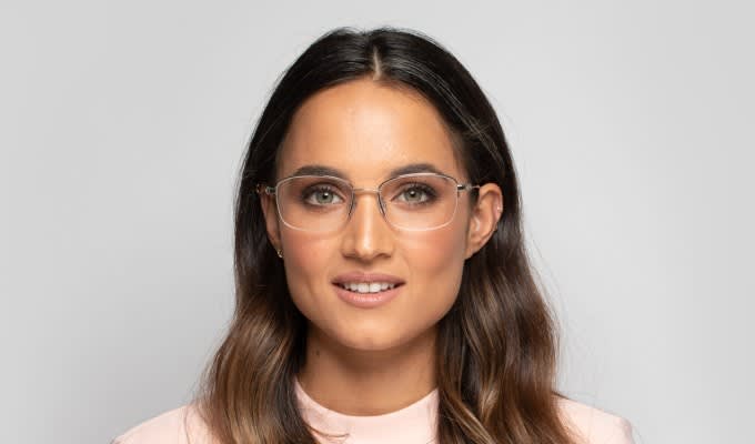 Amelia E. Kendal Silver Eyeglasses | Includes FREE Rx Lenses