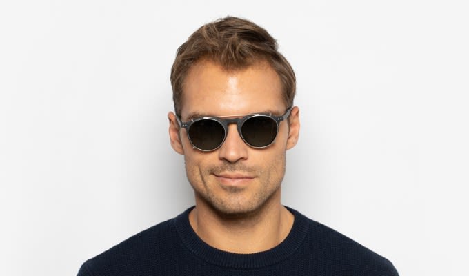 Muse Darian Black w/Clip-on Prescription Eyeglasses