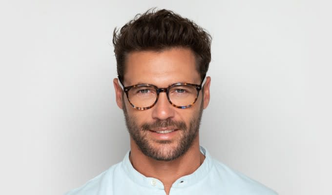 Ottoto Tumbler Blue Tortoise Eyeglasses | Includes FREE Rx Lenses