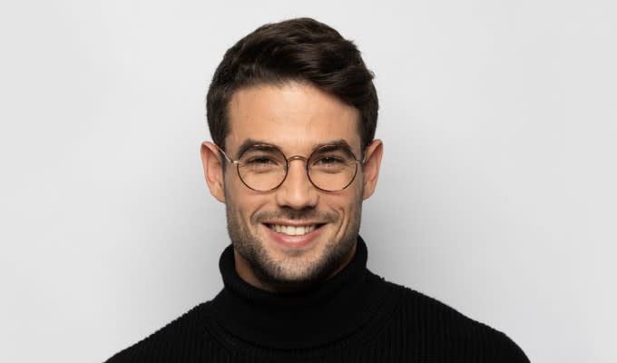 Ottoto Professor Tortoise Gold Eyeglasses Includes FREE Rx Lenses