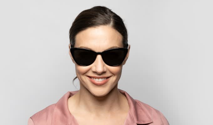 Prada PR 01VS Shiny Black Prescription Sunglasses 50 Off Lenses