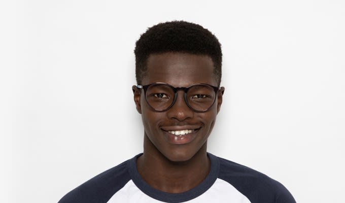Ray-Ban ブラウンラウンド型サングラス　RB7132F Ray-Ban 7132F Brown/Blue Prescription Eyeglasses