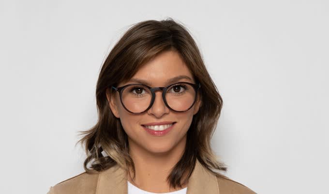 Ray-Ban ブラウンラウンド型サングラス　RB7132F Ray-Ban 7132F Brown/Blue Prescription Eyeglasses