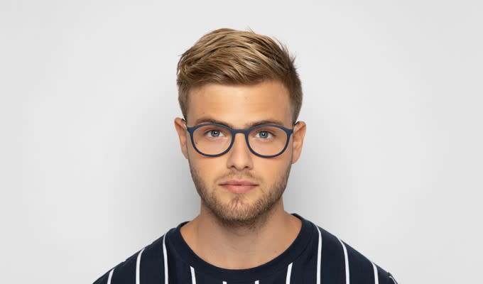 Prada PS 04HV Blue Black Prescription Eyeglasses